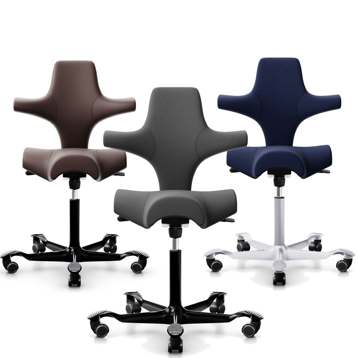 Three HÅG Capisco ergonomic chairs